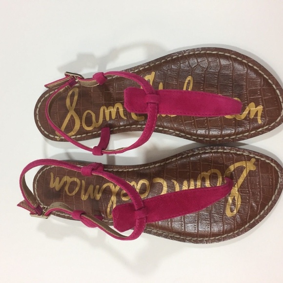 NEW Sam Edelman GIGI Thong Sandals Berry Pink SZ 6 - Picture 3 of 5